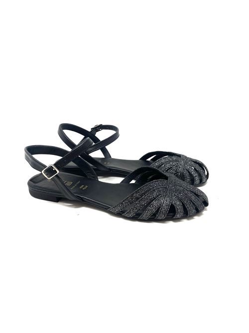 Sandalo donna ragnetto glitter IL LACCIO | G500GLITTERNERO